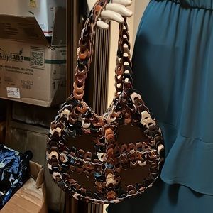 One of a kind Vintage  Beautiful Chainlink leather bag made in the 1970’s.